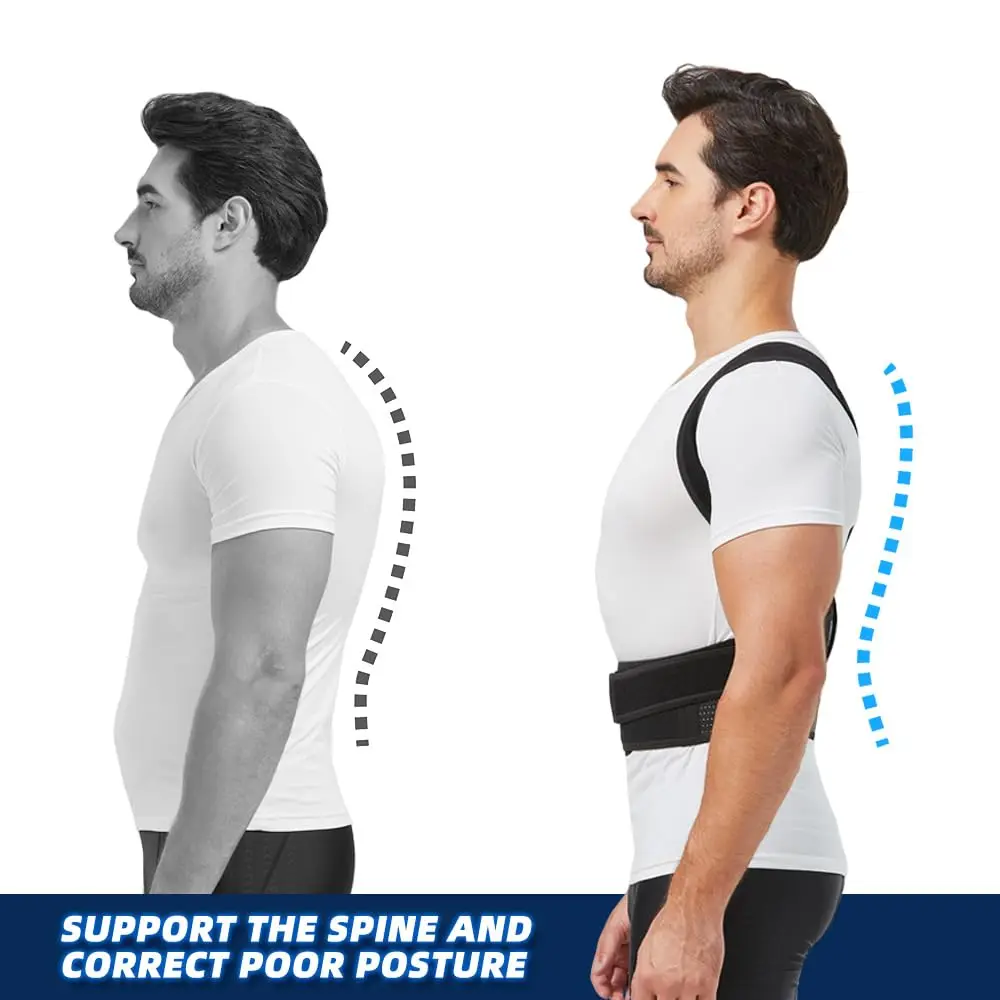 Back Brace Posture Corrector for Women & Men Shoulder Straightener Adjustable Full Back Support Upper and Lower Pain Relief