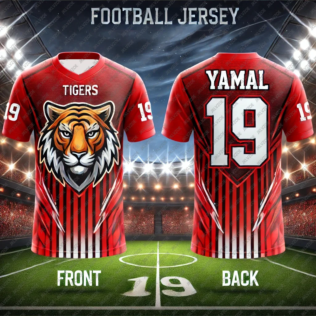 Hot Selling Yamal Football Jerseys Summer Fashion Casual Loose Sports Short Sleeved T-shirts Quick Drying Breath Children's Top