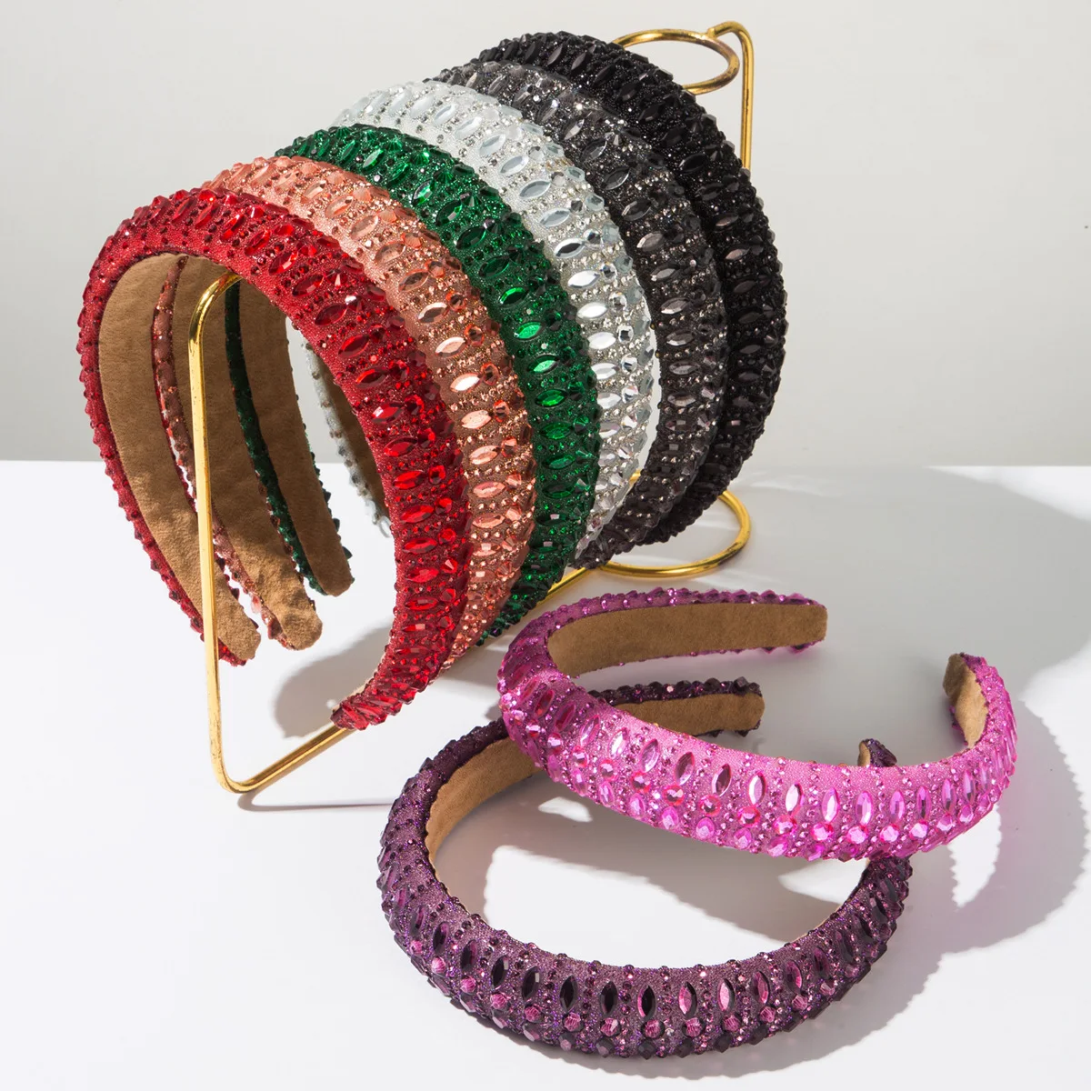 

New Korean Version Fashionable Full Diamond High-end Headband Femininity Versatile Shiny Banquet Party Hair Accessories