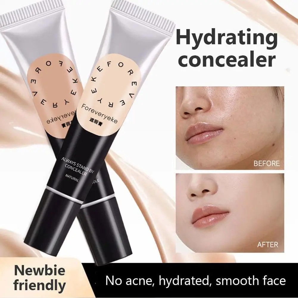 Face Concealer Cream Liquid Foundation For Dark Eye Circles Pimple Mark Waterproof Longlasting Smooth Makeup Skin Care 10g