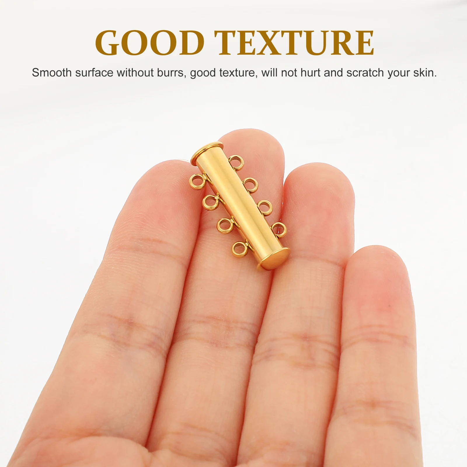 

3pcs Necklace Connecting Clasp Bracelet Connector Layered Rose Gold Jewelry Supplies Separator Smooth Surface Premium Material