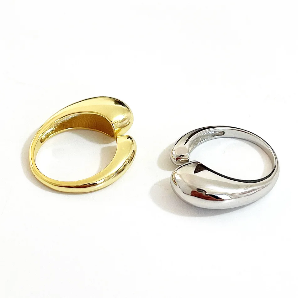 

CHOZON 925, твердое серебро, абстрактное кольцо-капля, французский минималистичный оптовый комплект ювелирных изделий для женщин