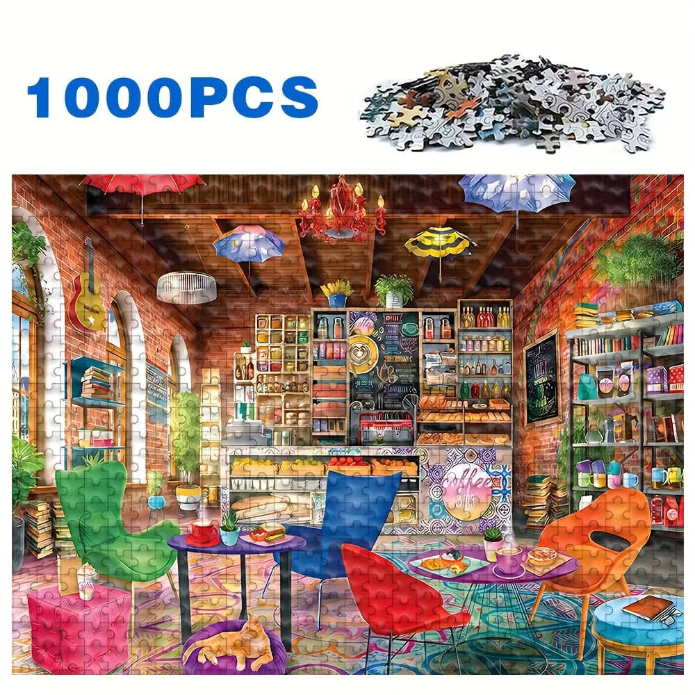 500/1000ピース 大人向けパズル、高品質、リラックスできる楽しいファミリーゲーム、誕生日、クリスマス、ハロウィン、ギフトに最適、ディープ