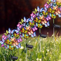 Solar Garden Light Outdoor Waterproof Decorative Solar Light LED Butterfly Solar Lights for Garden Yard Patio Lawn Outdoor Decor