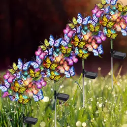 Solar Garden Light Outdoor Waterproof Decorative Solar Light LED Butterfly Solar Lights for Garden Yard Patio Lawn Outdoor Decor