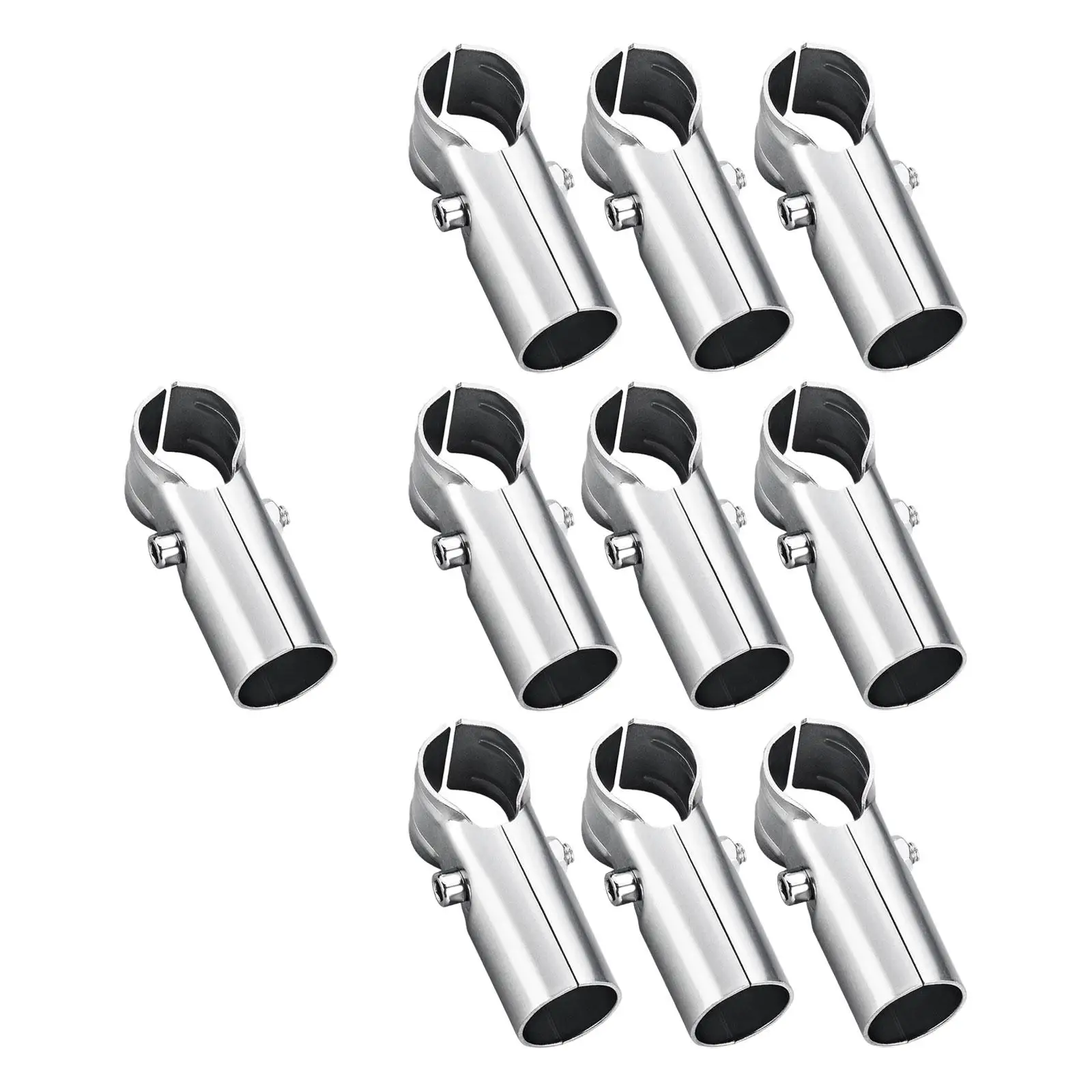 Imagem -03 - Conector de Tubo de Encaixe de Tubulação de Tubo Tubo Redondo Prateleiras de Flores Secagem Racks 25 mm de Diâmetro 10 Pcs Aço Inoxidável