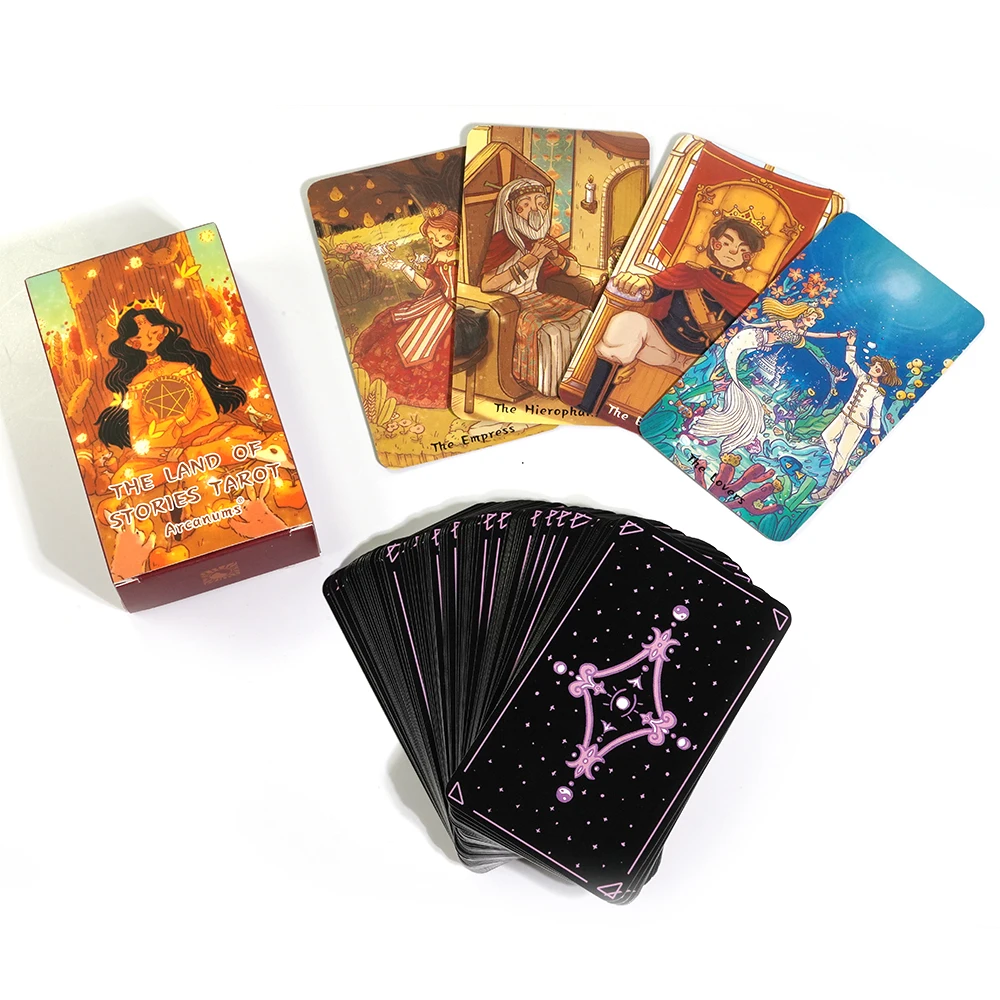 Newest 78 Cards The Land of Stories Tarot Oracle Cards English Version Fate Divination Tarot Cards Family Party Table Board Game