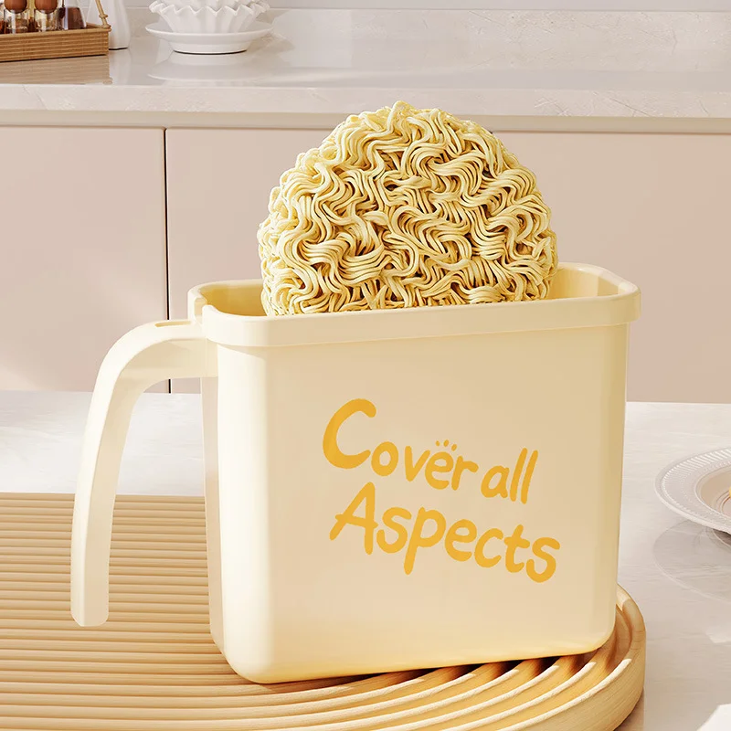 Food Grade No Wash Instant Noodle Bowl with Fork Heat-resistant Ramen Bento Box for Office School Dormitory Busy Lazy Eaters