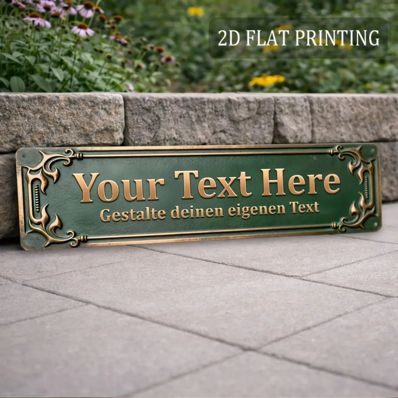 Vintage Metal Sign, Wall Decor for Gates, Front Doors, Fences, Porches & Yards (For Decoration Only)