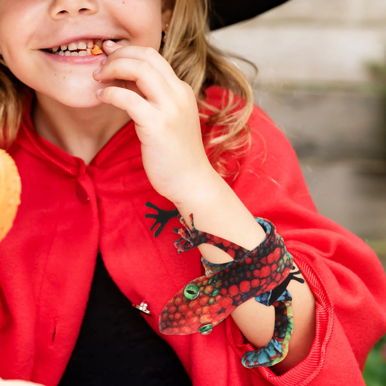 4 Pcs Slap Bracelets Lizard Design Kids Prizes Birthday Decorations Halloween Gifts Reptile Printing Cool Wristband