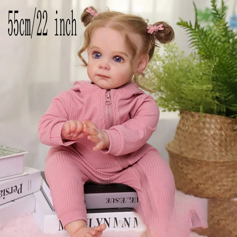 

Cute Bebe Reborn 21inch Silicone Reborn Baby Doll 55cm Doll Playmate Gift For Girls Birthday Bouquets Doll Asian Baby Girls Toy