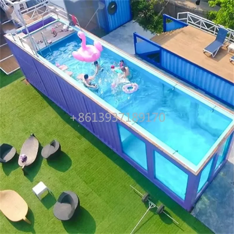 New Container Swimming Pool with Spa Container Pool Above Ground