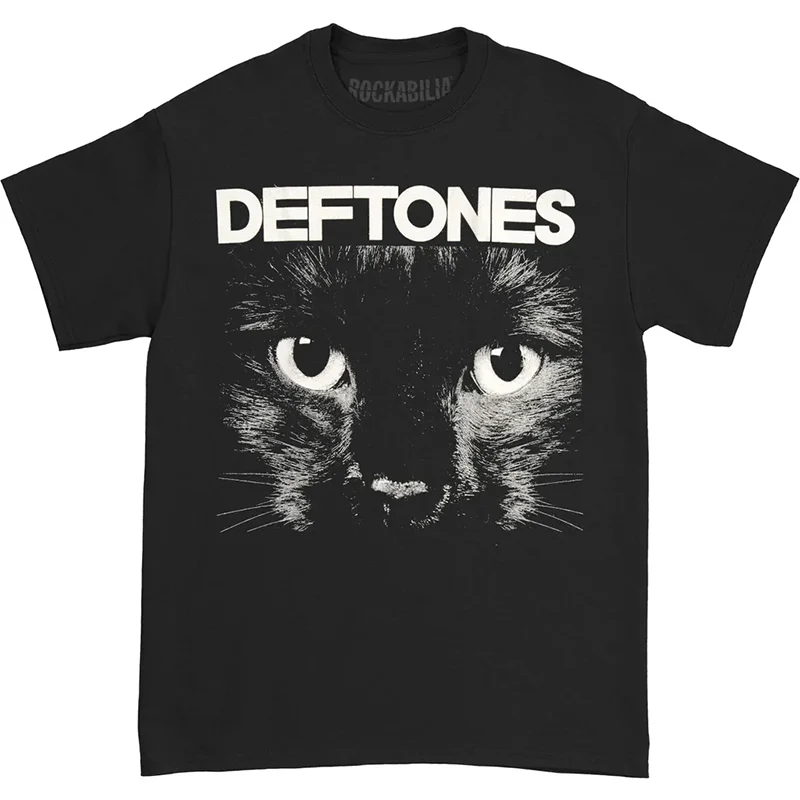 Men\'s High Quality Cotton T-shirt 1989Deftones Women\'s Summer Short Sleeve Top Punk Music Style for Metal American T-shirt