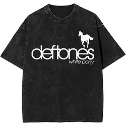 Deftones Rock Band Ohms White Pony Shirt Streetwear Men Women Retro T-Shirts Harajuku Streetwear