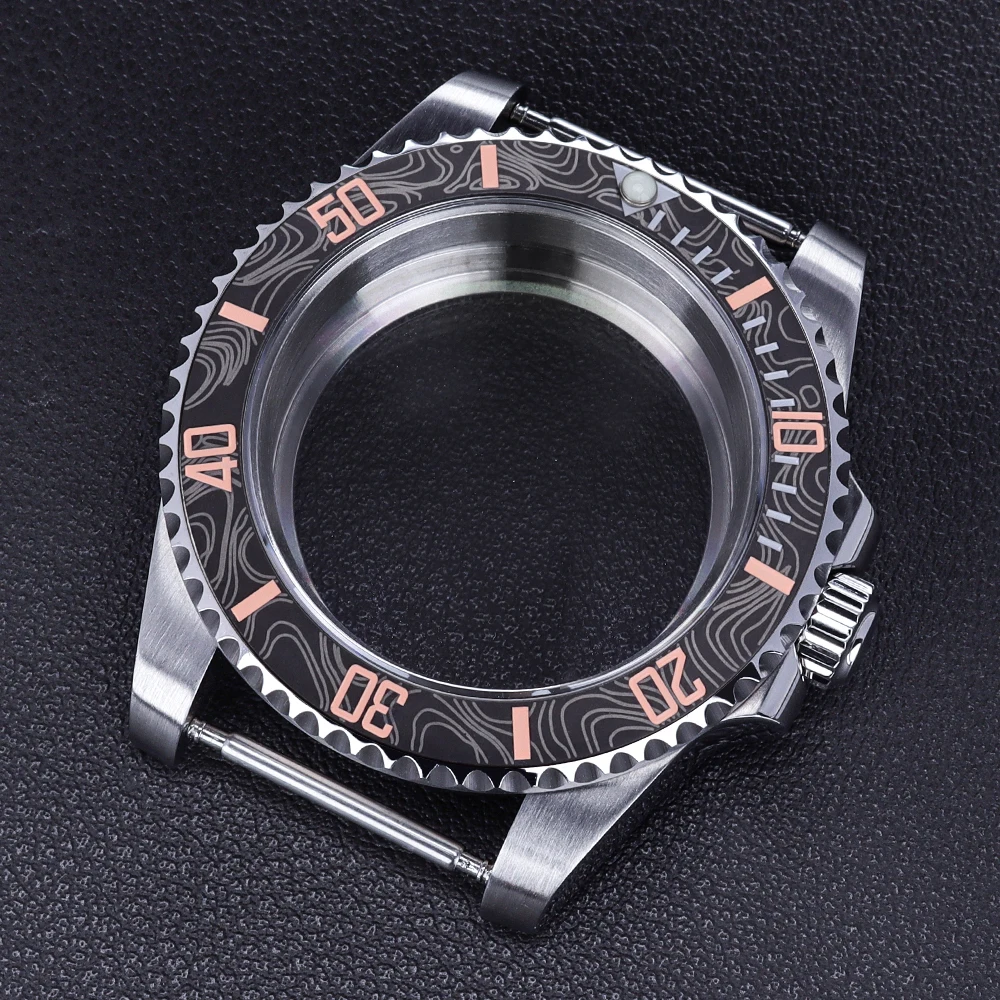 40mm Sliver Watch Case With Sapphire Crystal 120 Click For NH35 NH36 NH34 ETA2824 PT5000 Miyota8215 ETA2836 Movements 28.5mmDial