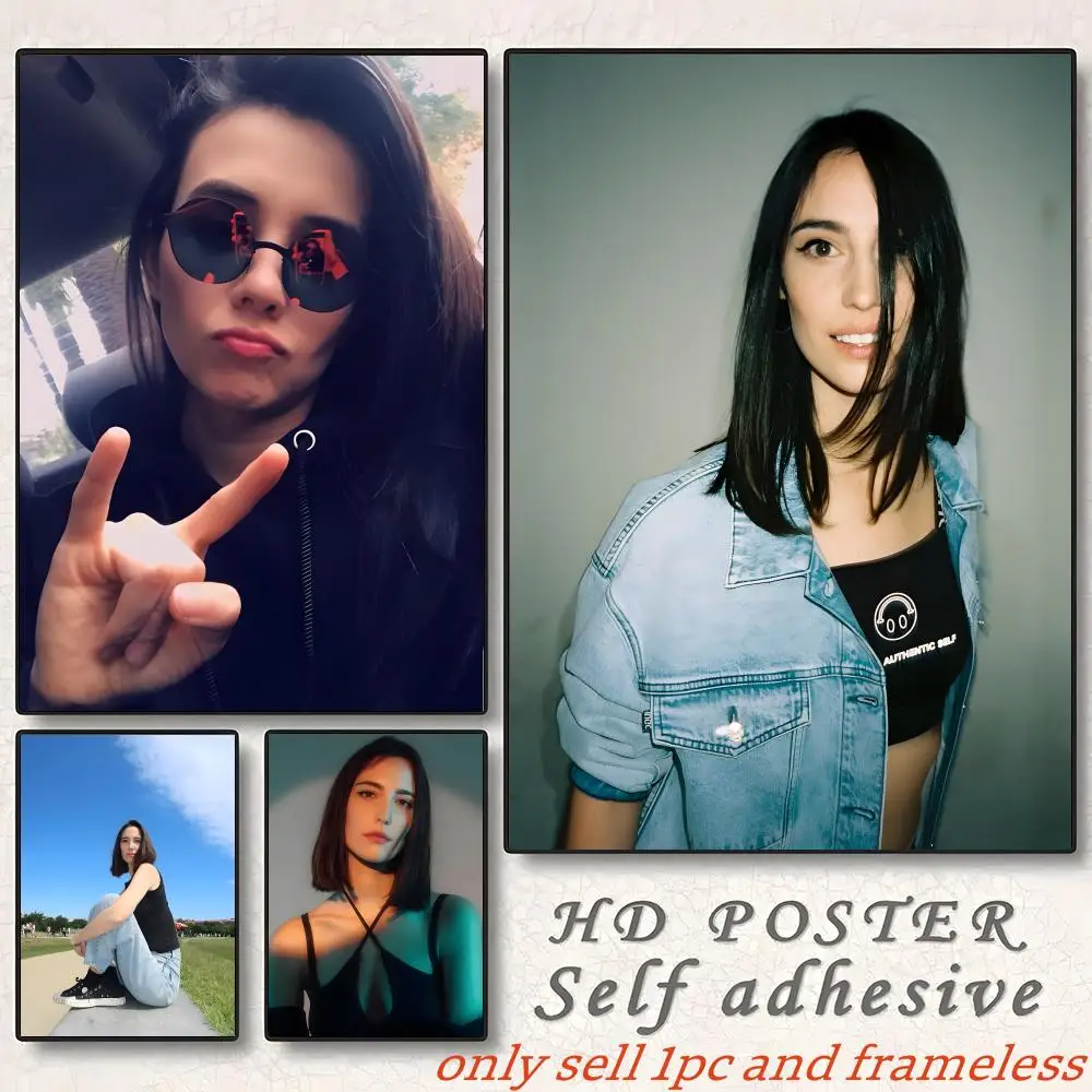 A-amelie Lens Singer Poster Self-adhesive Painting With Prints Home Bedroom Living Room Decoration