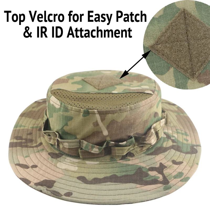 Big Head Tactical Boonie Hat Men Large Size 60-61cm Breathable Camo Sun Cap Outdoor Military Combat Fishing Safari Bucket Hat