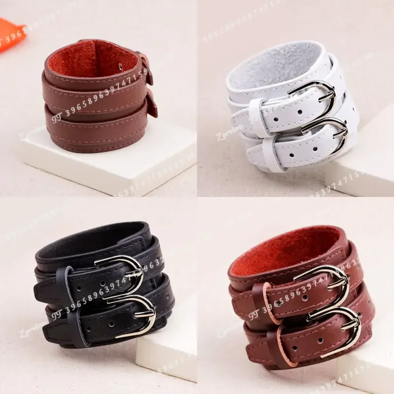 Vintage Punk Style Leather Bracelets For Men Fashion Rock Retro Cowhide Hand Made Braided Bracelet Gift For Friend