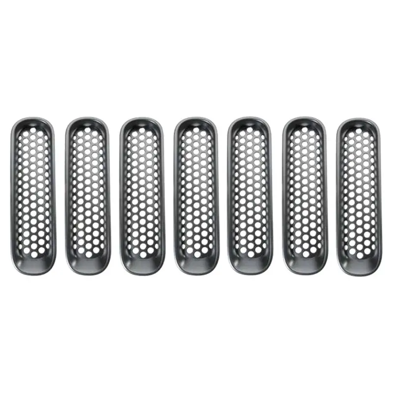 Car Exterior Accessories Front Grill Insert Grille Cover Trim Stickers With Buckle For Jeep Wrangler JK 07- 15