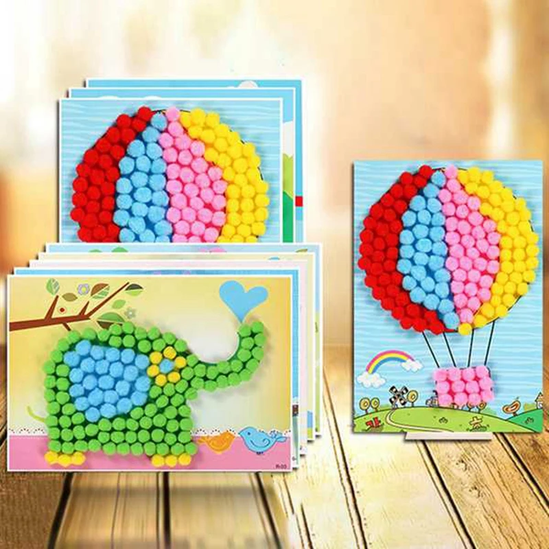 L81A 2025-500 Pcs 10Mm Soft Round  Pompoms Ball Mixed Color DIY Decoration Craft Making And Hobby Supplies