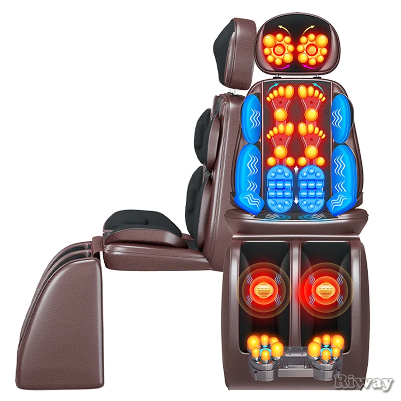 Full body massager, automobile, home neck, back pain relief, kneading vibration, relaxation, acupressure, heating massage mat