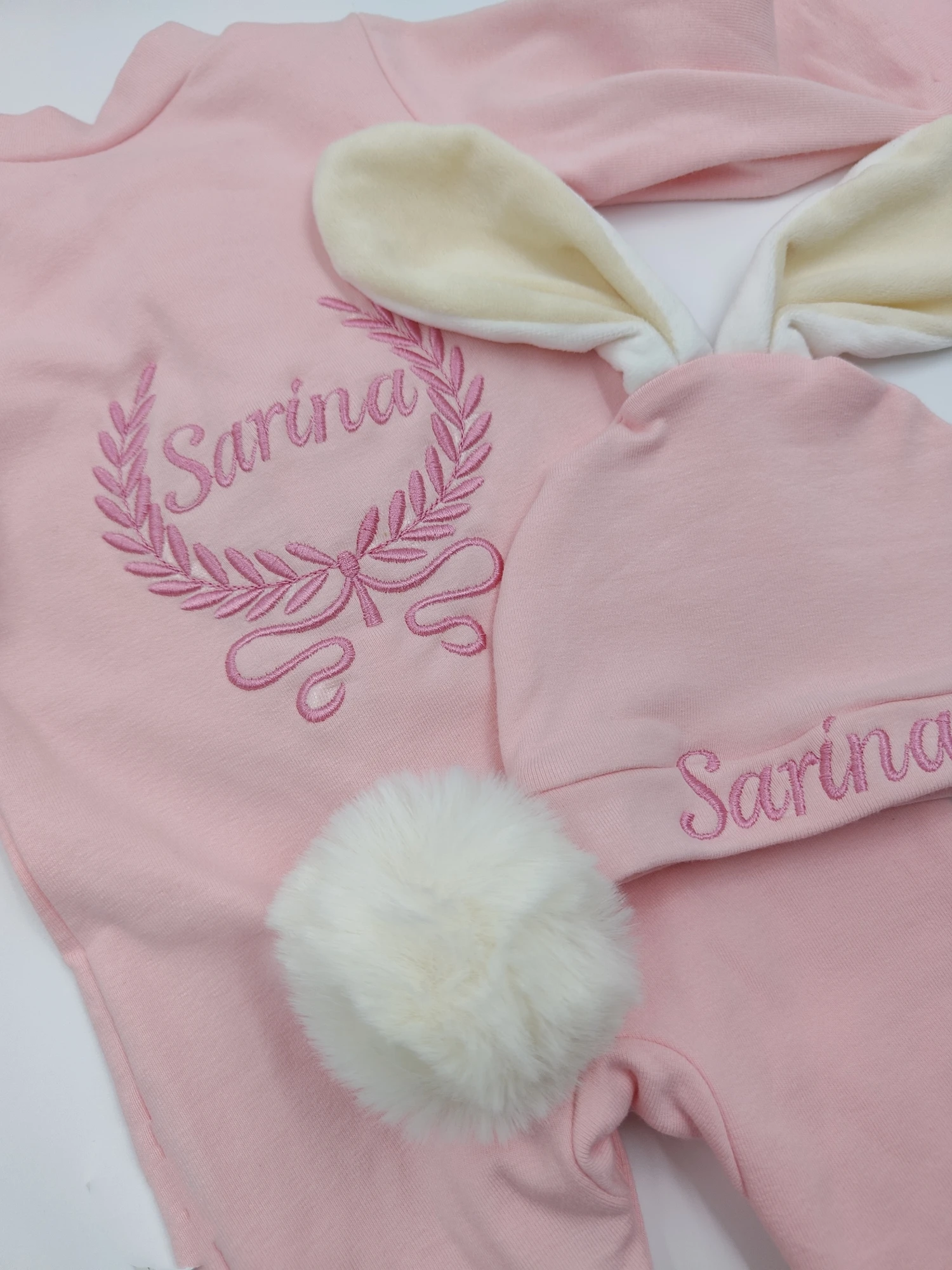 Dollbling Hospital Exit Disposible Embroidery Name Newborn Angle Wings Romper Nursery Bedding Handmade Infant Outfit