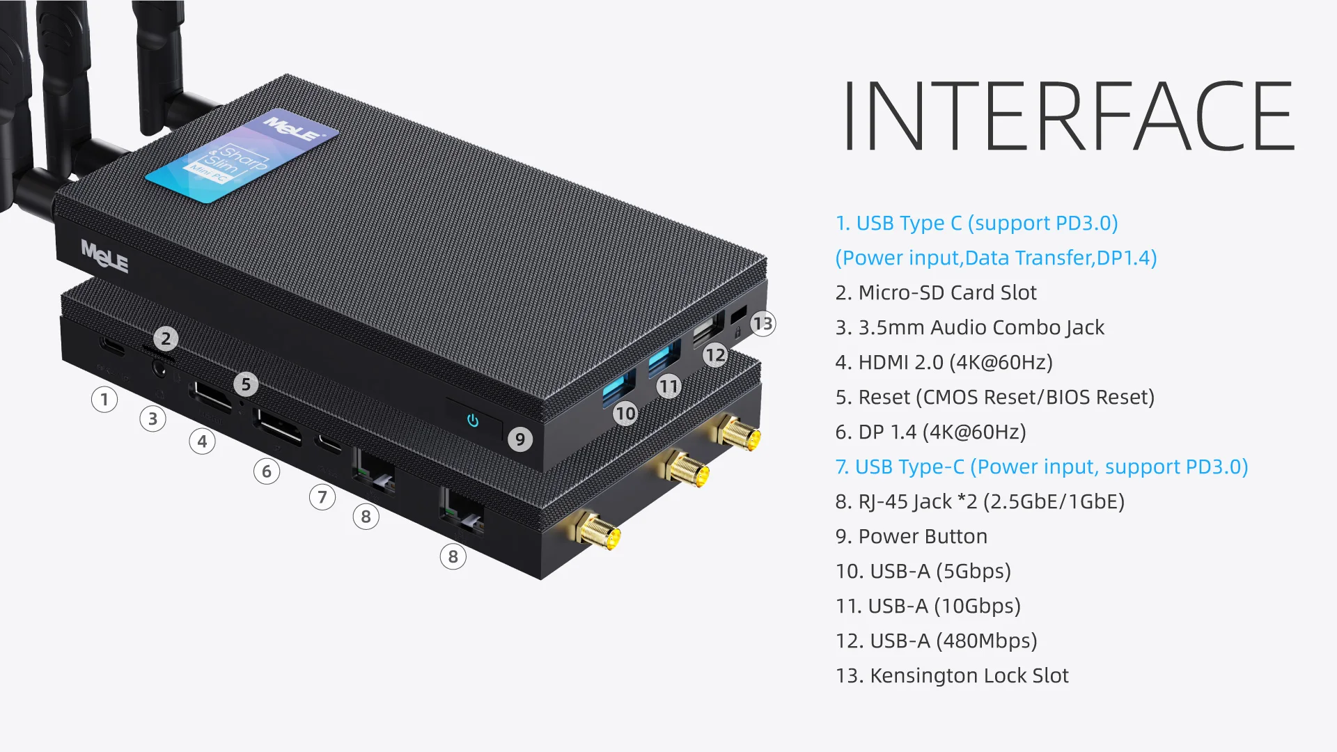 Presal Fanless Mini PC 4G LTE Module 2.5Gb Dual LAN N100 Windows 11 Pro Micro PC USB-C HDMI2.0+DP1.4 Desktop Computers