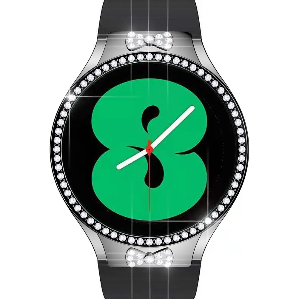 Glitter Watch Case Hollow Shell Protective Cover Compatible 4 High-End Pc Material Easy Install Remove