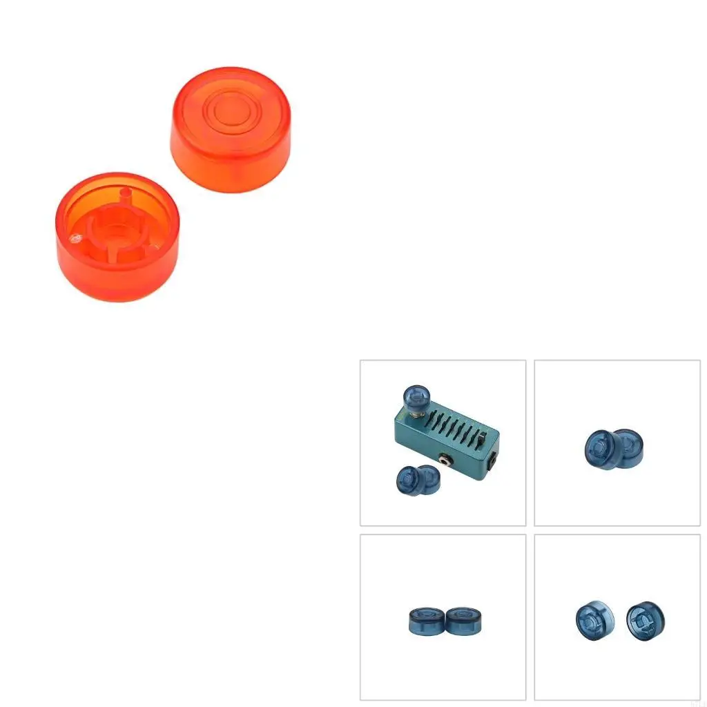 2Pcs Guitar Effect Footswitch Toppers Guitar Footswitch Toppers Protections Caps