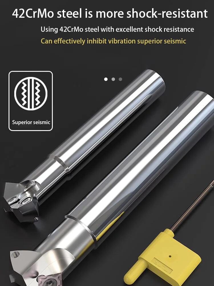 Inner hole 45-degree and 90-degree positive and negative deburring and chamfering tool shaft