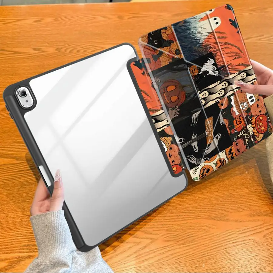 Cat Ghost Halloween Tablet Case For Samsung For Galaxy Tab S9 FE A11 Plus A8 2022 S7 FE S8 S7+ S8+ 12.4 inch S10+ S10 S6 Lite