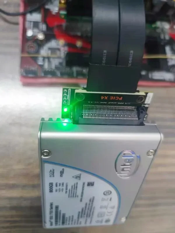 JHH-Link U.2 Interface To M.2 Riser Adapter M2 U2 PCIE 3.0 SFF-8639 NVMe Solid State SSD Adapter Riser Card Extension Data Cable