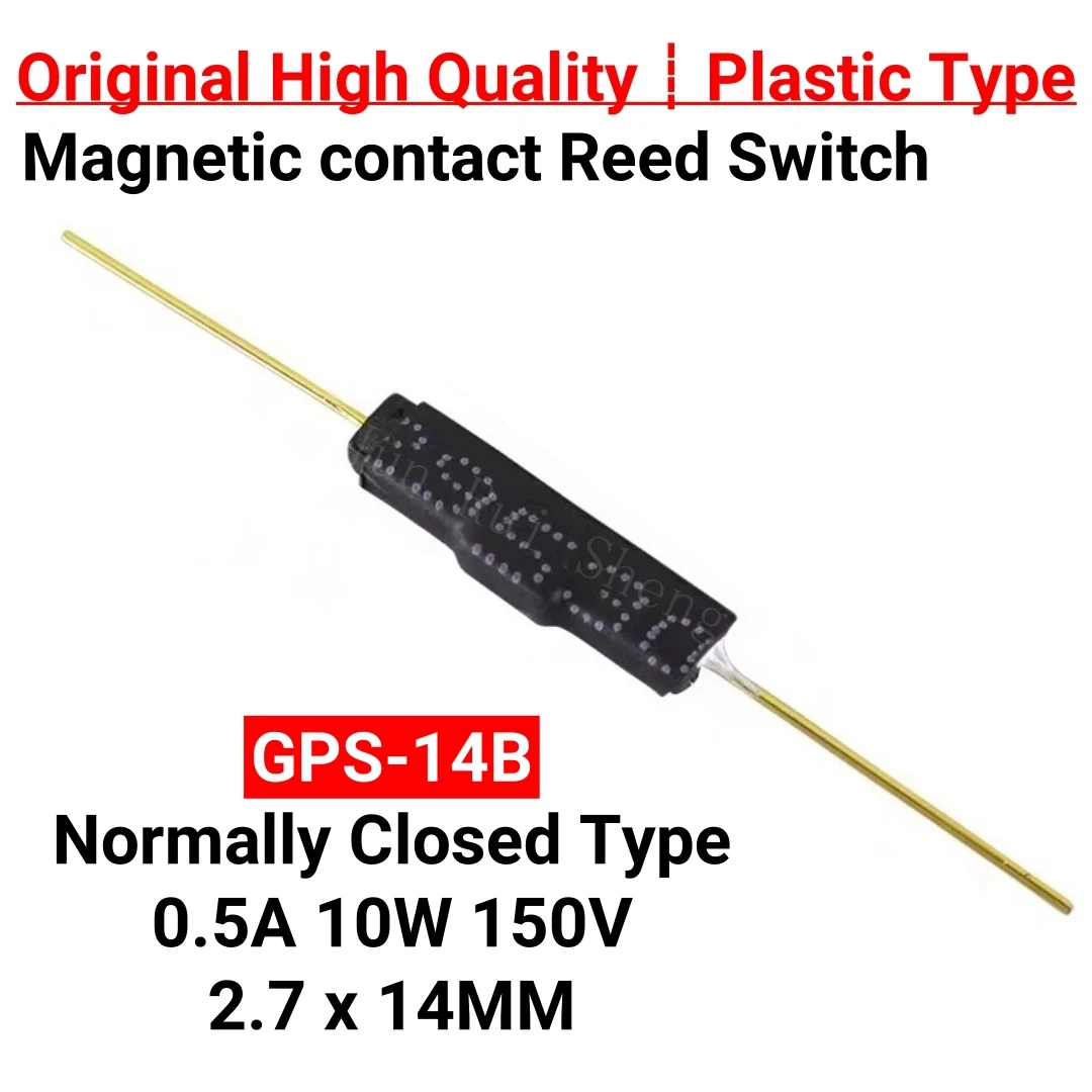 5PCS Plastic Reed Switch GPS-14A GPS-14B Normally Open/Closed NO NC 2.7*14MM 10W 150V Magnetic contact Switch Induction Sensor