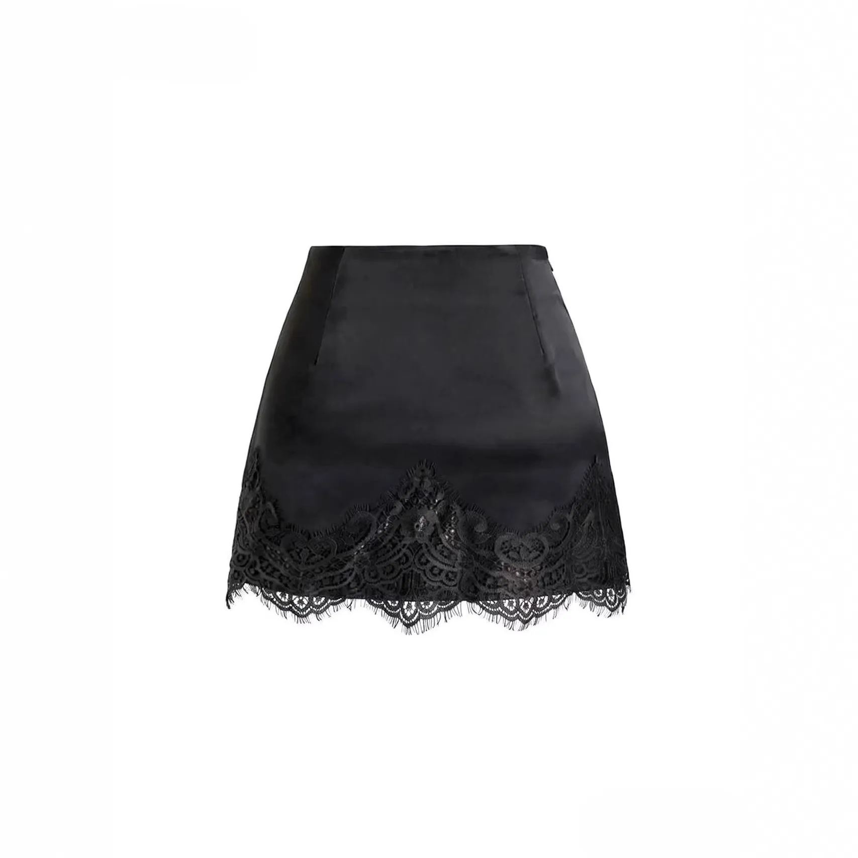 Patchwork No Stretch Skirt with Mini Length Elegant and Graceful as Pictured Pattern Private Celebrity Style Women Skirt