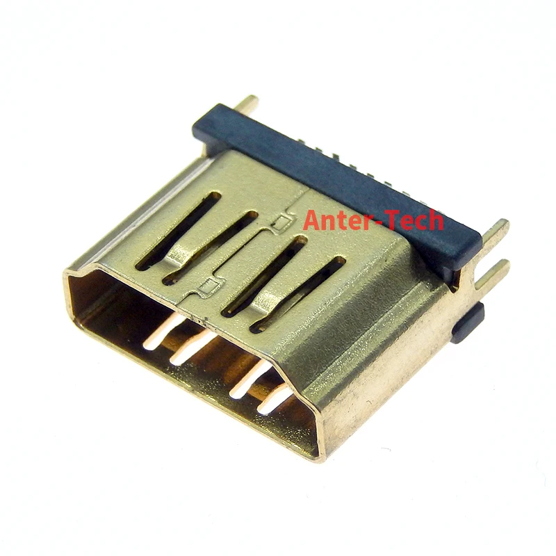 10PCS HDMI FEMale Jack/plug connector 19PIN 19P 1.6MM 180 Degree Gold-Plated hd 19 PIN