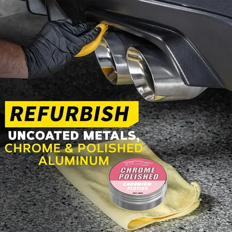 Verchromte Restaurierungspaste |   Chrom-Polierpaste für Autotürgriffe und Fenster |   Oxidationsentfernungspaste für Fahrzeuge