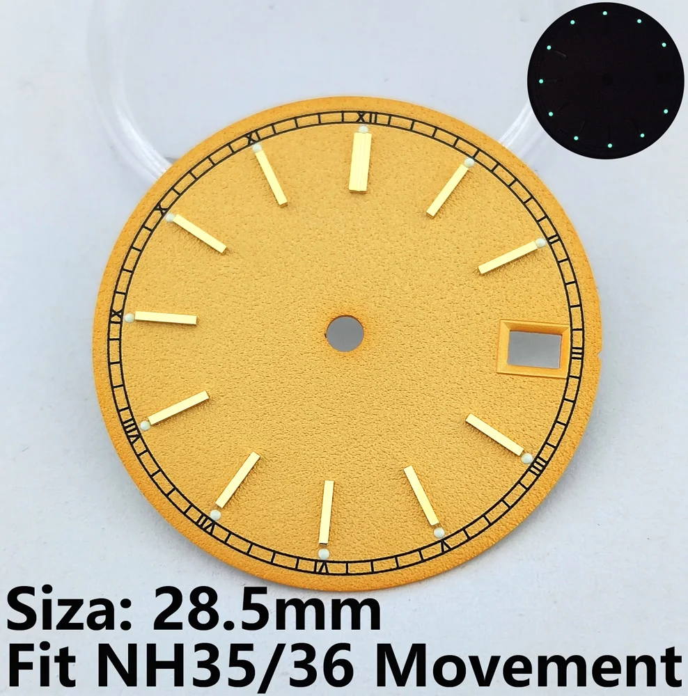 28.5mm NH35 Watch Dial NH35 Dial NH36 Watch Dial 28.5mm Dial Luminous Dial DIY Custom LOGO Suitable For NH35/NH36 Movement