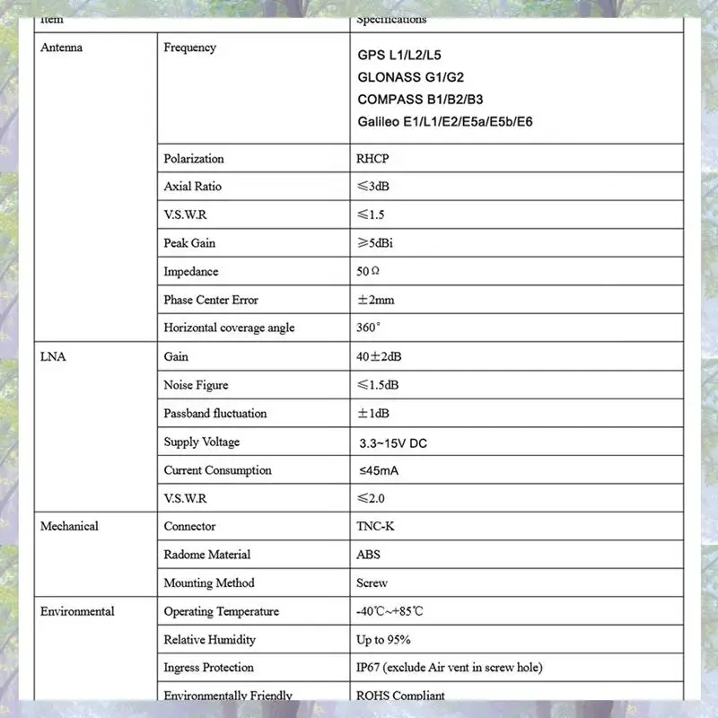 

T82C Лидер продаж-3,3-15 В CORS RTK GNSS Обзорная антенна с высокой точностью усиления GPS ГЛОНАСС BDS GALILEO TNC-K Антенна
