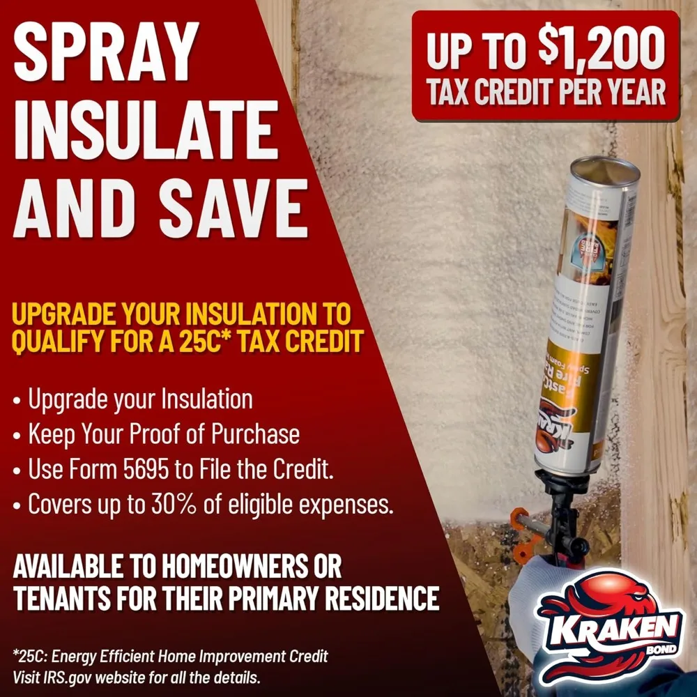 Selante de espuma expansível de lacunas e rachaduras - (12x24 onças) Espuma spray de poliuretano de alta expansão para janela