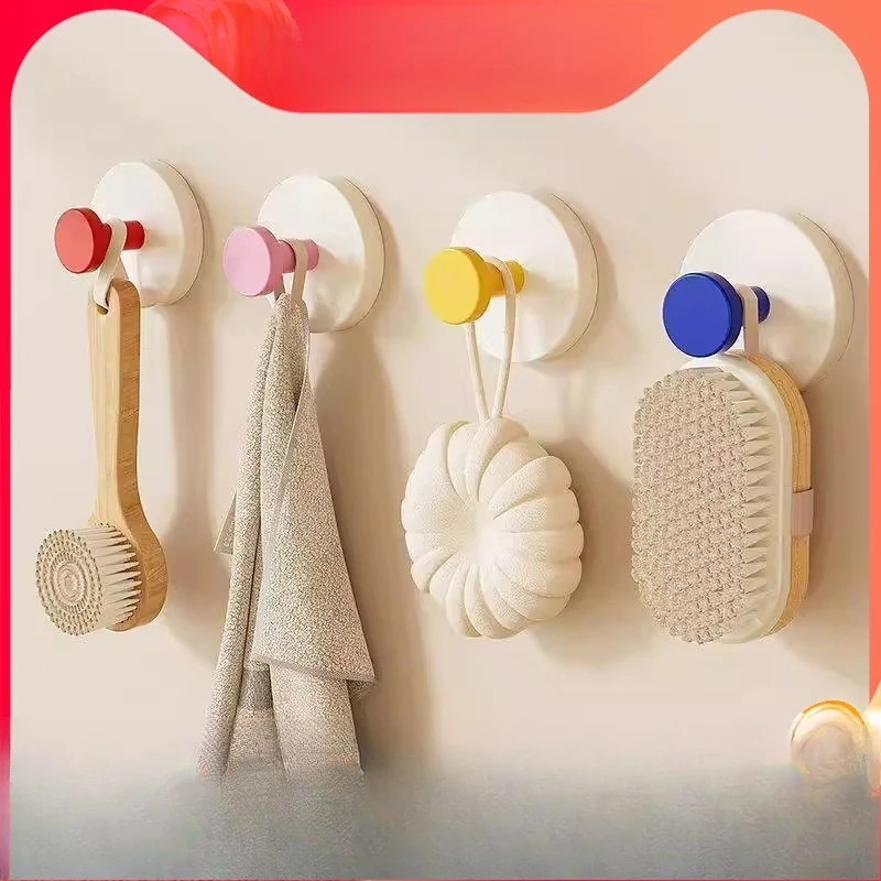 

Крючок на присоске для ванной комнаты, нет необходимости для сверления, без следов, прочный клейкий крючок, настенный крючок