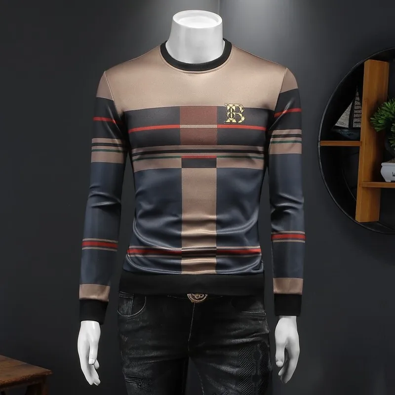

Men's Faionable Embroidered Base irt Trendy Sweatirt Casual Loose Fit Cotton Polyester Blend Autumn Spring Wear