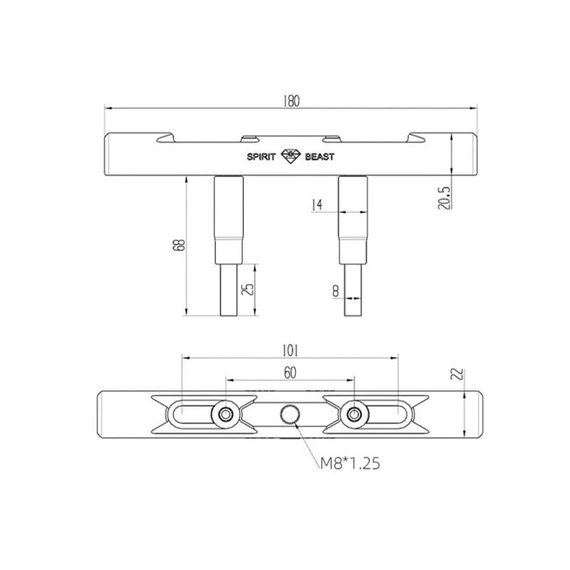 Motorcycle Handlebar Expansion Bar Bracket Multi Function 61-101mm Mounting