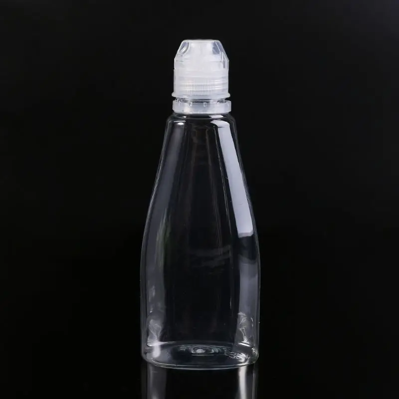 Honey Squezzable Bottle Clear Squeeze Sauces and Oils Holder for Home Restaurant Dining Room Storage Jar