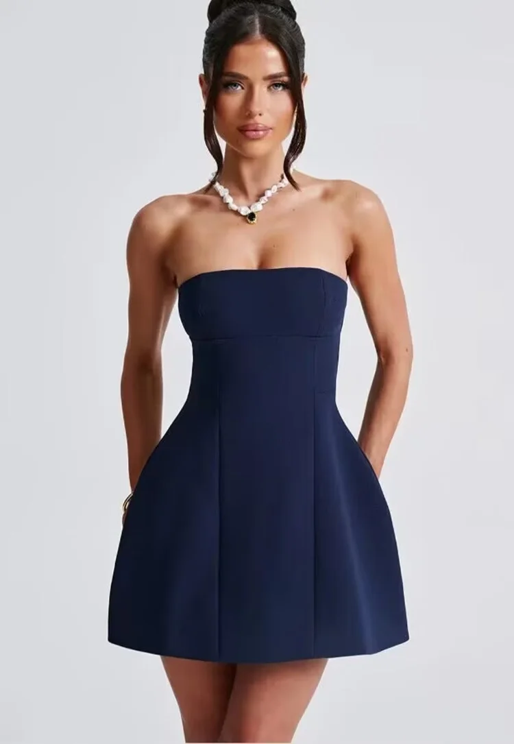 

Sleeveless Backless A-line Dress ,Women 2025 Fashion Elegant Evening Party Dress, Bodycon Mini Summer Dress Vestidos