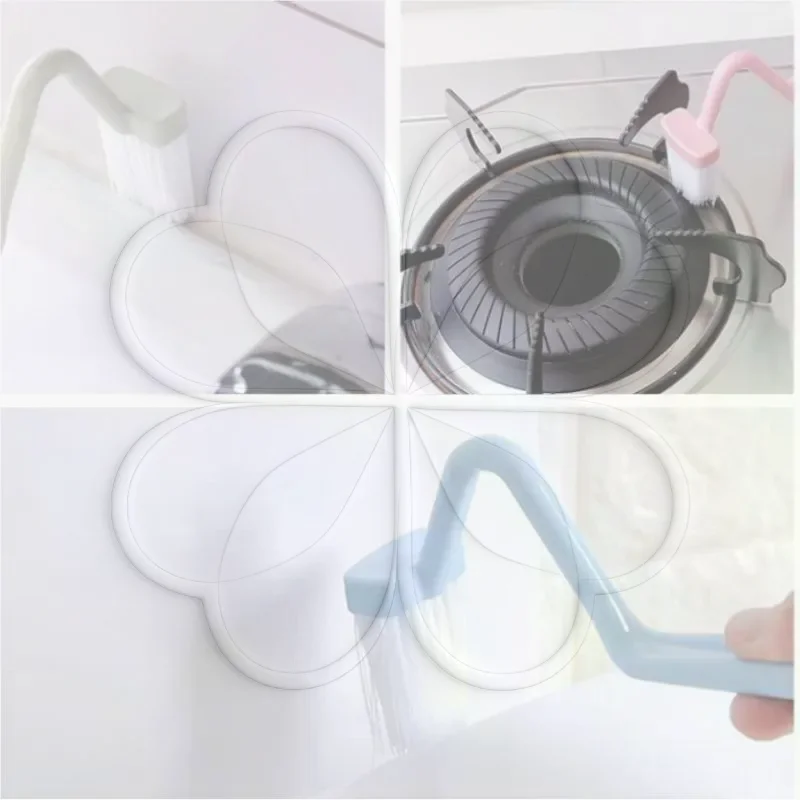 Curved Toilet Cleaning Brush Long Handle 1/2/3Pcs Dead Angle Removal Bathroom Accessory for Hotel Home Restroom