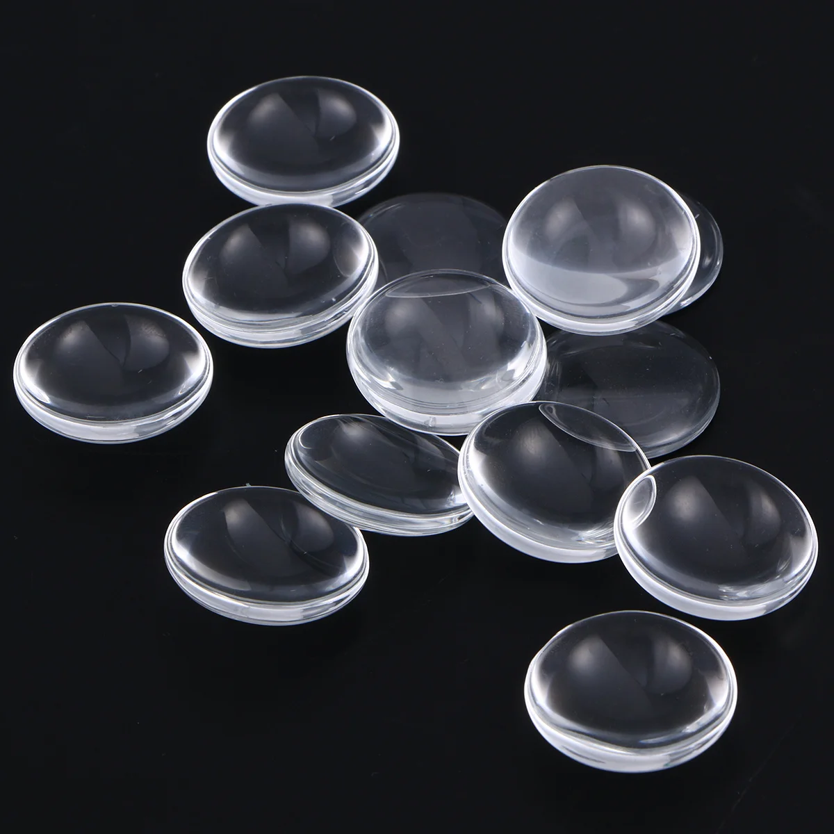 60 pcs Glass Dome Cabochons 25Mm Round Clear Cameo Tiles For Diy Jewelry Making Craft Projects Cabochons For Necklace