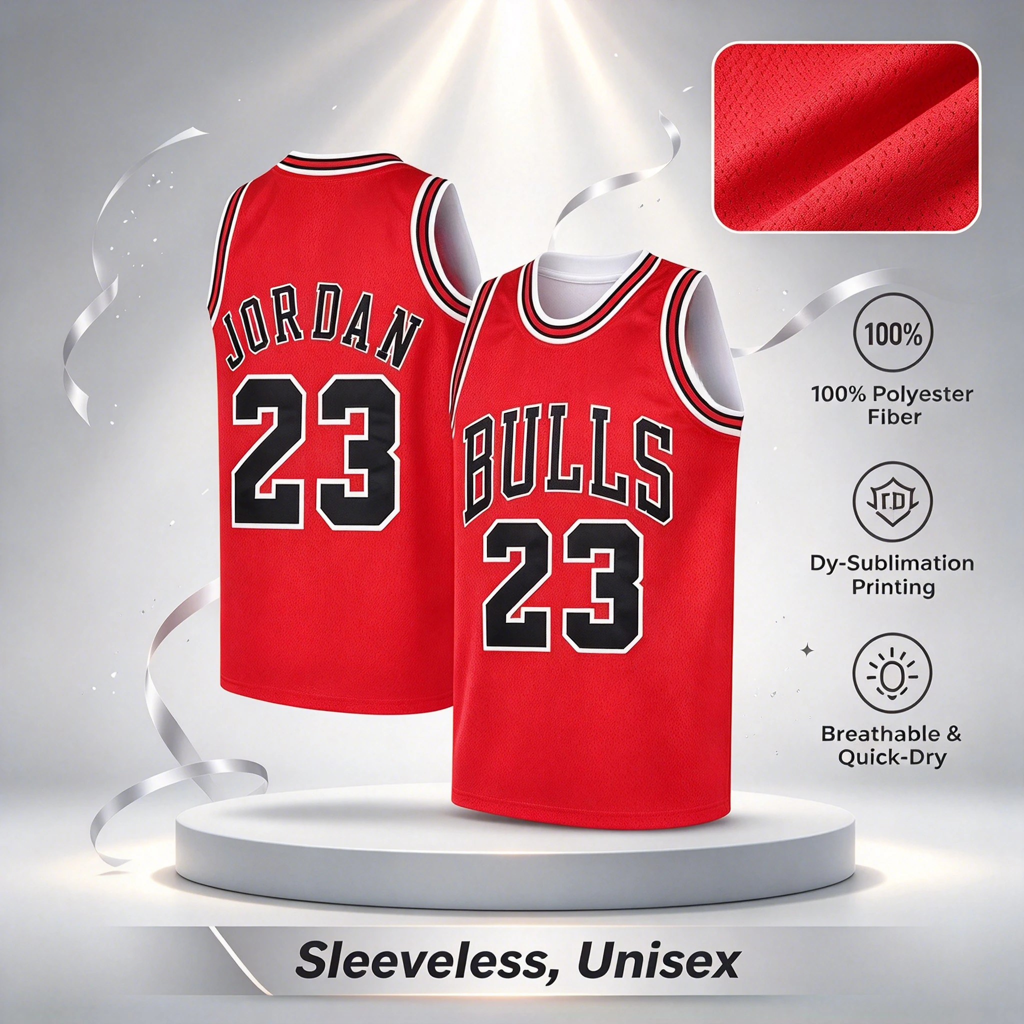 Retro Chicago No.23 Basketball Suit Breathable Sports Vest Y2K Streetwear Sports Casual Vest 3D Printed Home Matching Clothing