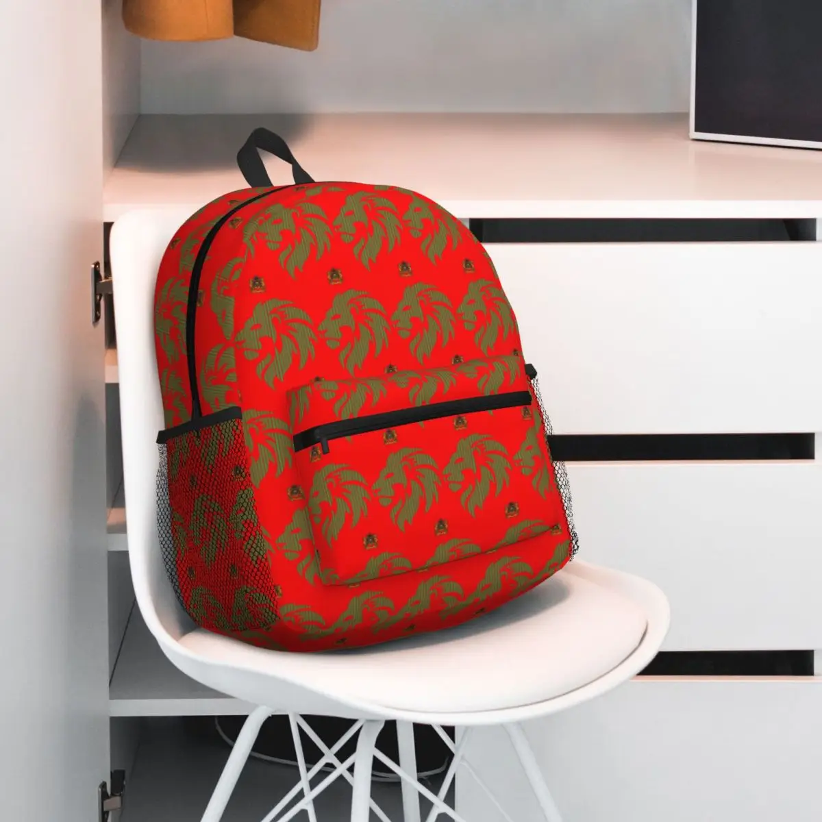 Morocco Proud Moroccan Heritage Lion Flag Kingdom Backpack Student BookBag Kids School Bag Laptop Shoulder Bags for Boys Girls