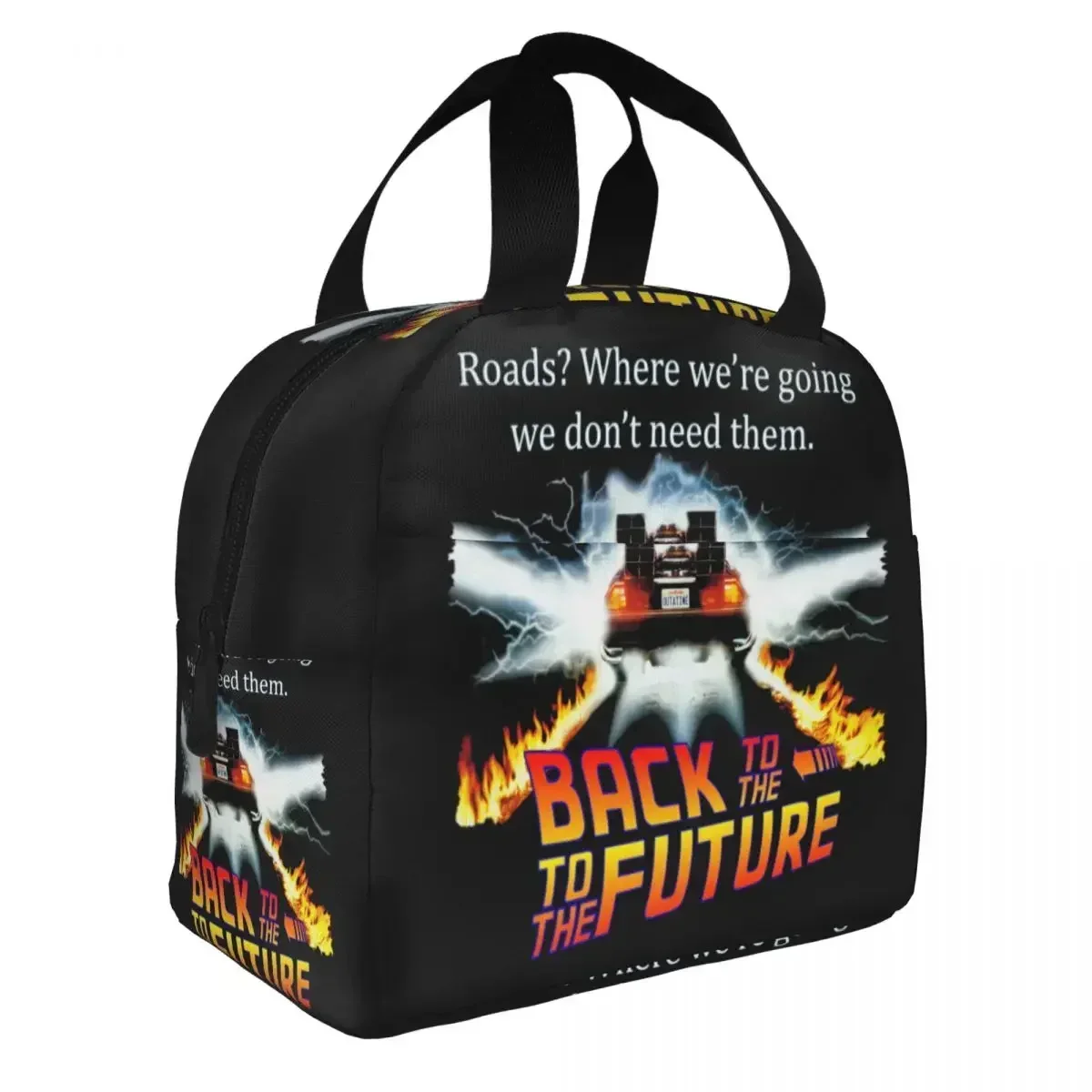 Back To The Future Lunch Box Warm Cooler Thermal Food Insulated Lunch Bag for Women Kids School Picnic Reusable Tote Container