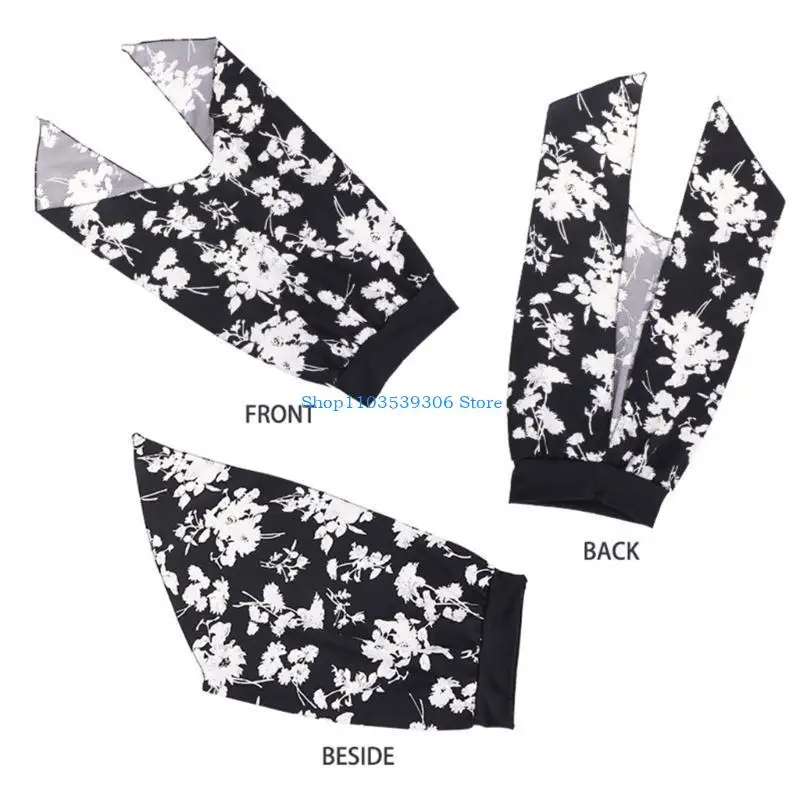 

400A Vintage Silky Headwrap Hat Elastic Band Bandana Caps for Chemo Patients Hair Loss Arab Hijab Hat with Fashion Printing